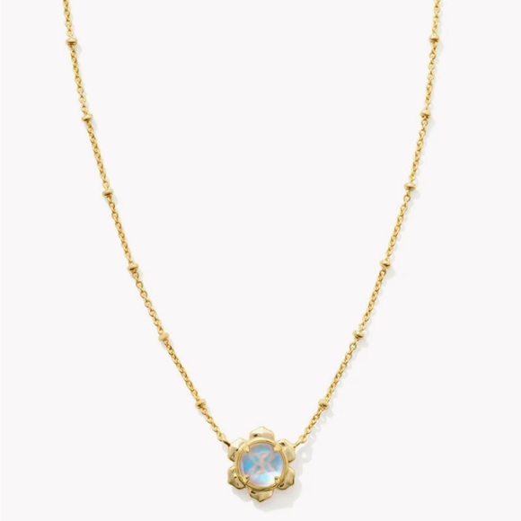 Kendra Scott Susie Gold Short Pendant Necklace in Dichroic Glass - Picture 1 of 4